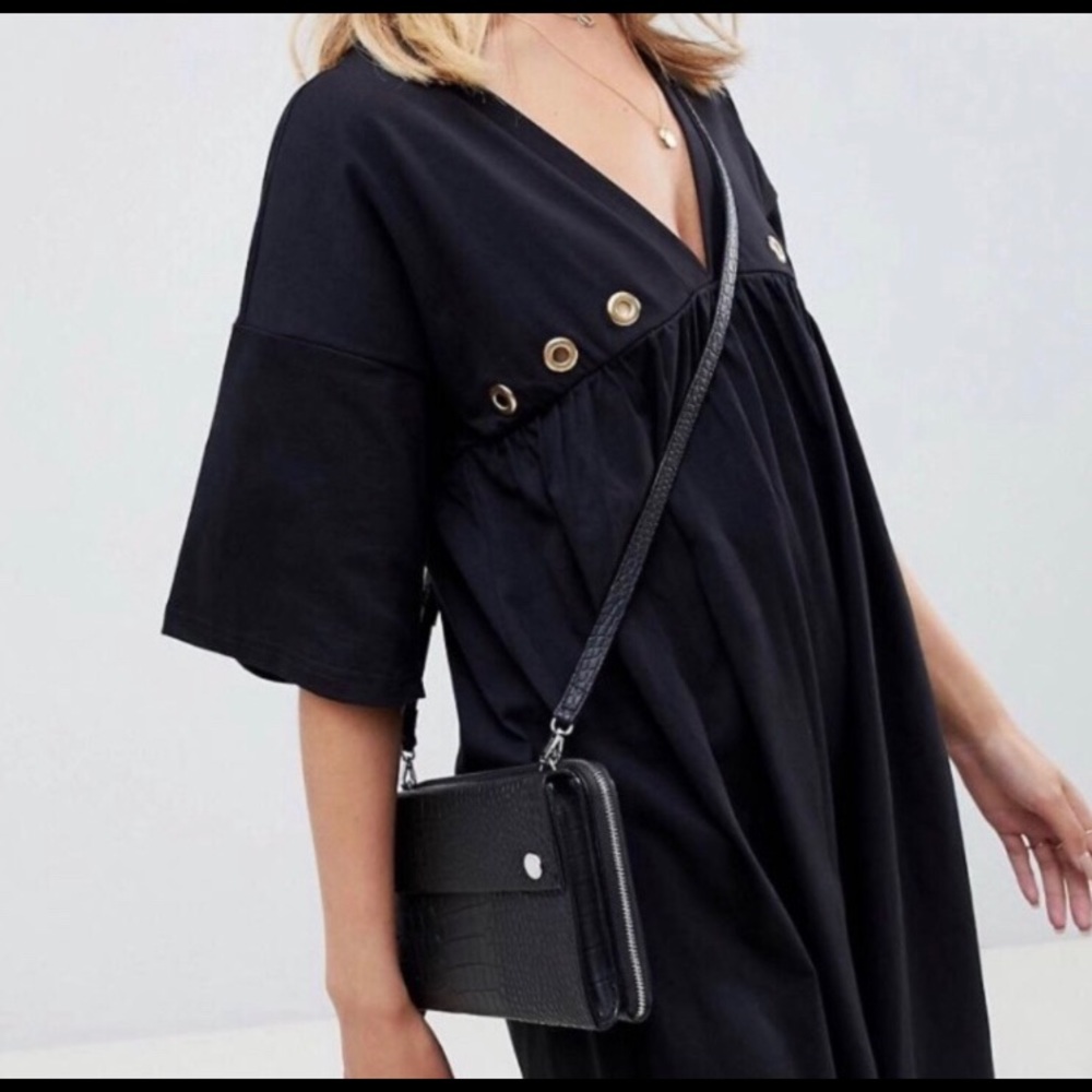 Asos Grommet Short Sleeve Dress